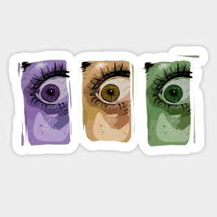 Three Eyes Sticker